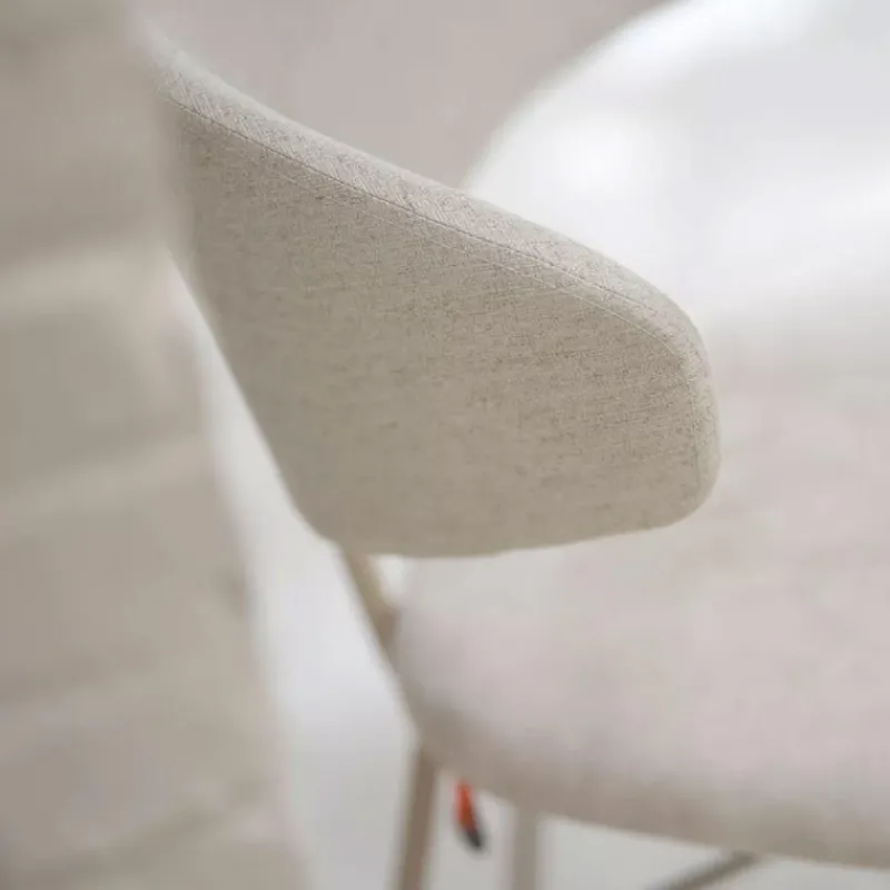 Mobitec Toro ® Chaise moderne avec dossier incurvé en tissu et bois> Chaise De Salle à Manger|Chaise Salon