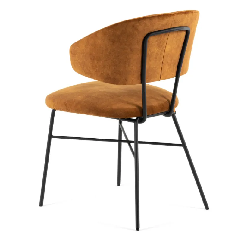 Mobitec Toro ® Fauteuil minimaliste cosy en tissu avec pieds en métal> Chaise De Salle à Manger|Fauteuil De Salon