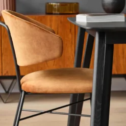 Mobitec Toro ® Fauteuil minimaliste cosy en tissu avec pieds en métal><noscript><img width=
