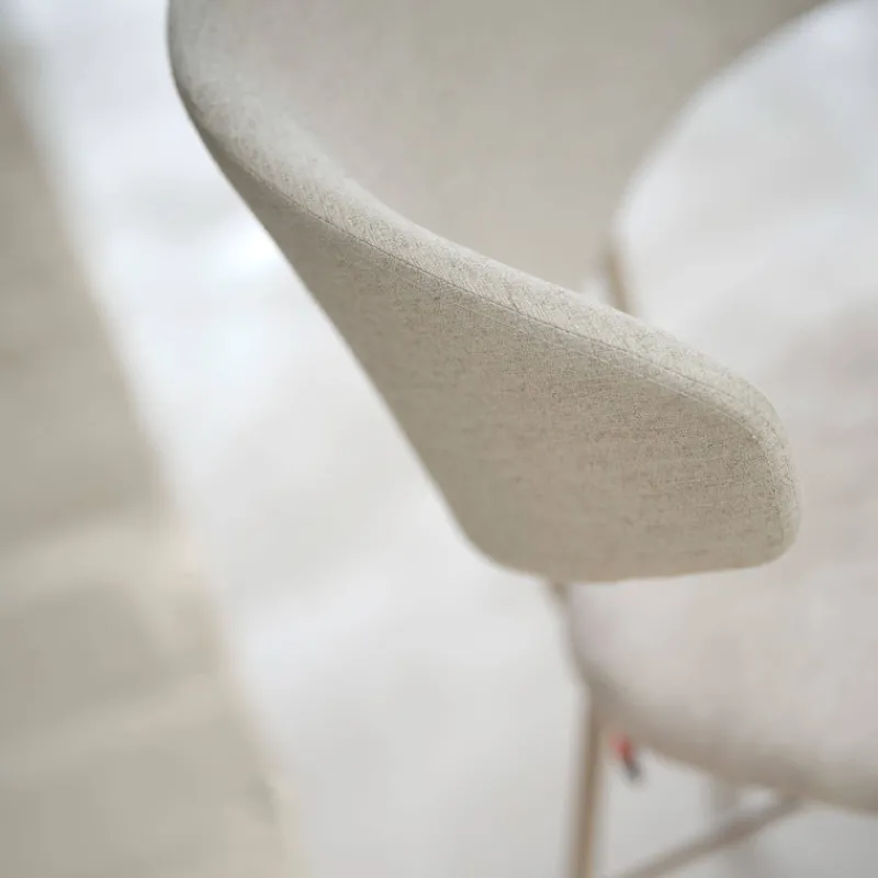 Mobitec Toro ® Fauteuil minimaliste cosy en tissu avec pieds en métal> Chaise De Salle à Manger|Fauteuil De Salon