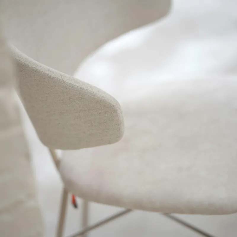 Mobitec Toro ® Fauteuil minimaliste cosy en tissu avec pieds en métal> Chaise De Salle à Manger|Fauteuil De Salon