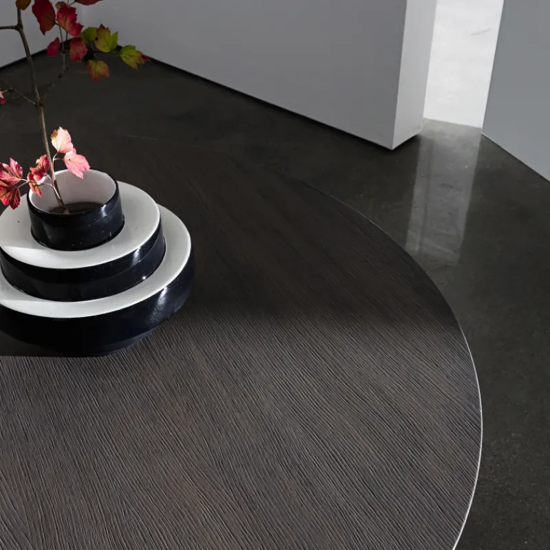 Sovet Italia Totem Sovet® Table design ronde plateau bois> Table De Salle à Manger