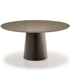 Sovet Italia Totem Sovet® Table design ronde plateau bois><noscript><img width=