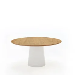 Sovet Italia Totem Sovet® Table design ronde plateau bois><noscript><img width=
