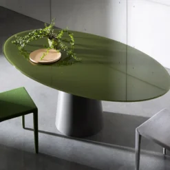 Sovet Italia Totem Sovet® Table ovale design en verre> Table De Salle à Manger