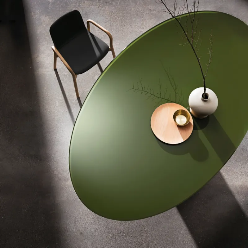 Sovet Italia Totem Sovet® Table ovale design en verre> Table De Salle à Manger