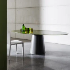 Sovet Italia Totem Sovet® Table ovale design en verre><noscript><img width=