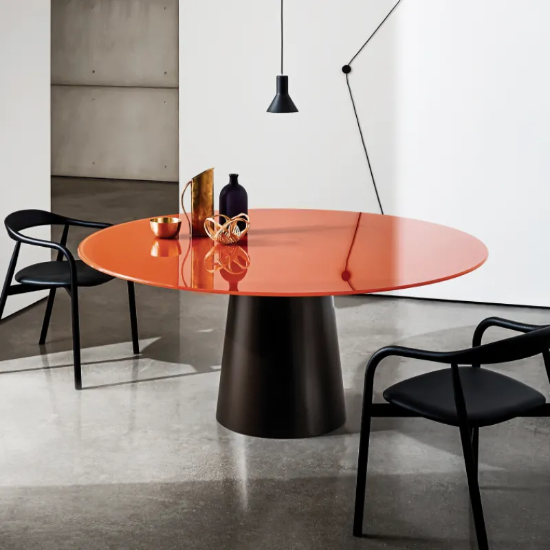 Sovet Italia Totem Sovet® Table ronde design en verre> Table De Salle à Manger