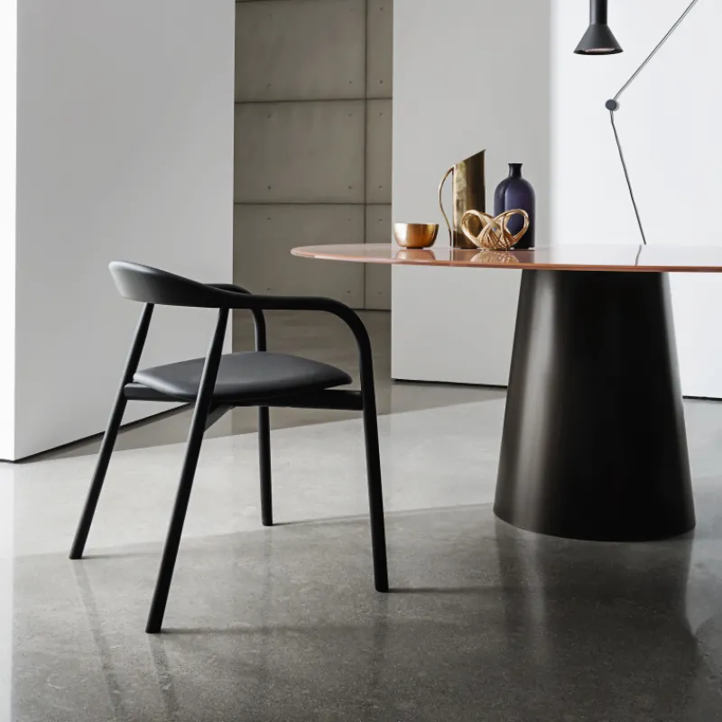 Sovet Italia Totem Sovet® Table ronde design en verre> Table De Salle à Manger