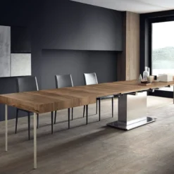 Altacom Tower Maxi Table ultra extensible pied central en métal et plateau en mélaminé><noscript><img width=