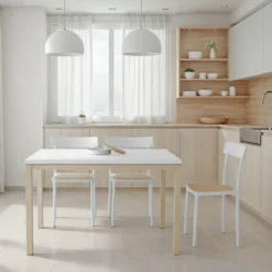 Cancio Toy bois Table de cuisine en céramique avec rallonge> Table De Cuisine