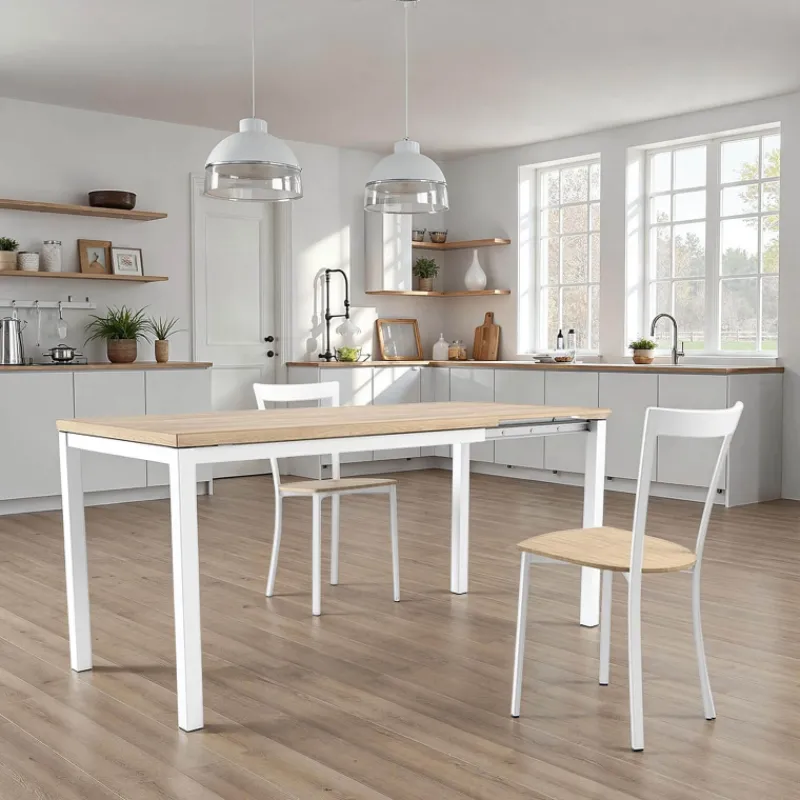 Cancio Toy métal Table de cuisine avec rallonge hauteur 75 cm> Table De Cuisine|Table Pour Petit Espace