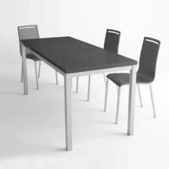 Cancio Toy métal Table de cuisine en céramique avec rallonge hauteur 75 cm> Table De Cuisine