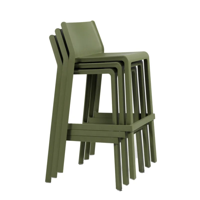 Trill stool Tabouret de bar moderne empilable en polypropylène> Tabouret De Bar (assise +/- 80 Cm)