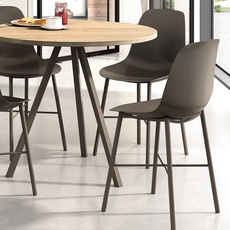 Perfecta Triple Table ronde moderne en stratifié> Table De Cuisine|Table Pour Petit Espace