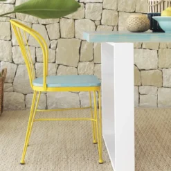Jayso Tudela Chaise en métal vintage avec dossier filaire> Chaise De Cuisine|Chaise De Salle à Manger