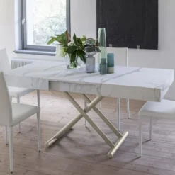 Altacom Ulisse Table relevable en mélaminé avec allonges> Table De Salon|Table Pour Petit Espace