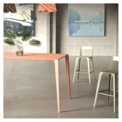 Carrier Valence ® Tabouret snack industriel français en métal avec dossier><noscript><img width=