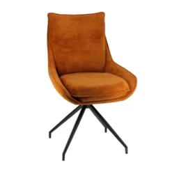 ValentineChaise pivotante en tissu avec poignée et pieds en métal><noscript><img width=