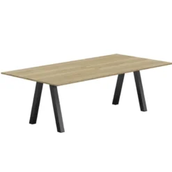 Perfecta Veneto Grande table de salle à manger en mélaminé avec pieds obliques><noscript><img width=