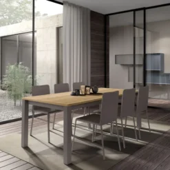 Perfecta Verona Table rectangulaire en stratifié et pieds métal fabrication belge><noscript><img width=