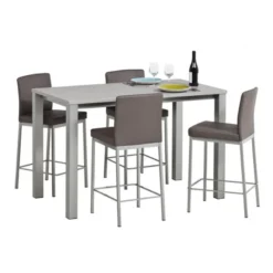 Perfecta Verona Table snack rectangulaire belge en stratifié et pieds métal><noscript><img width=