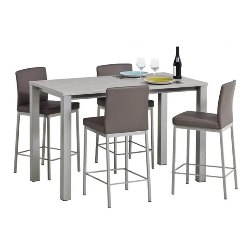 Perfecta Verona Table snack rectangulaire belge en stratifié et pieds métal> Table De Cuisine|Table De Salle à Manger