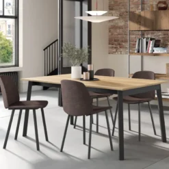 Perfecta Victoria Table avec allonge et pieds en métal><noscript><img width=