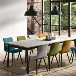 Perfecta Victoria Table avec allonge et pieds en métal><noscript><img width=