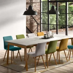 Perfecta Victoria Table avec allonge et pieds en métal><noscript><img width=