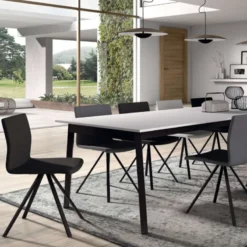 Perfecta Victoria Table avec allonge et pieds en métal><noscript><img width=