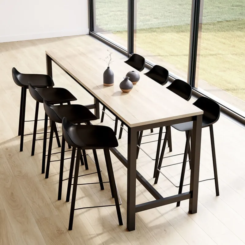 Perfecta Vienna Table haute de cuisine hauteur 90 cm en stratifié et métal> Table De Cuisine|Table Pour Petit Espace