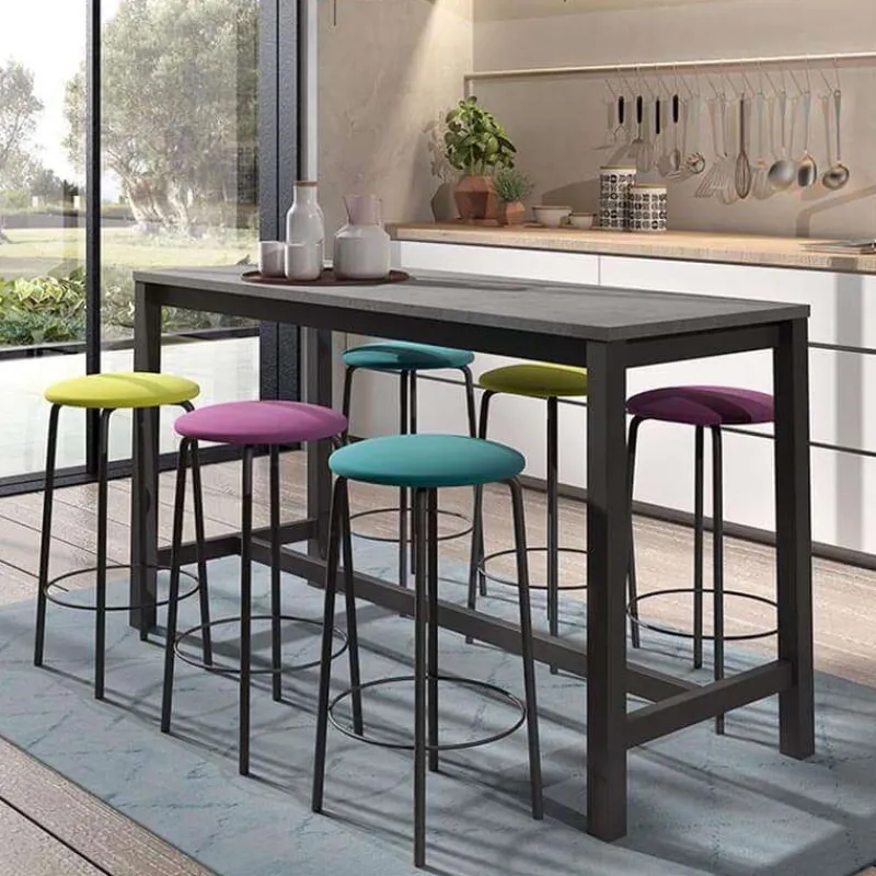 Perfecta Vienna Table haute de cuisine hauteur 90 cm en stratifié et métal> Table De Cuisine|Table Pour Petit Espace