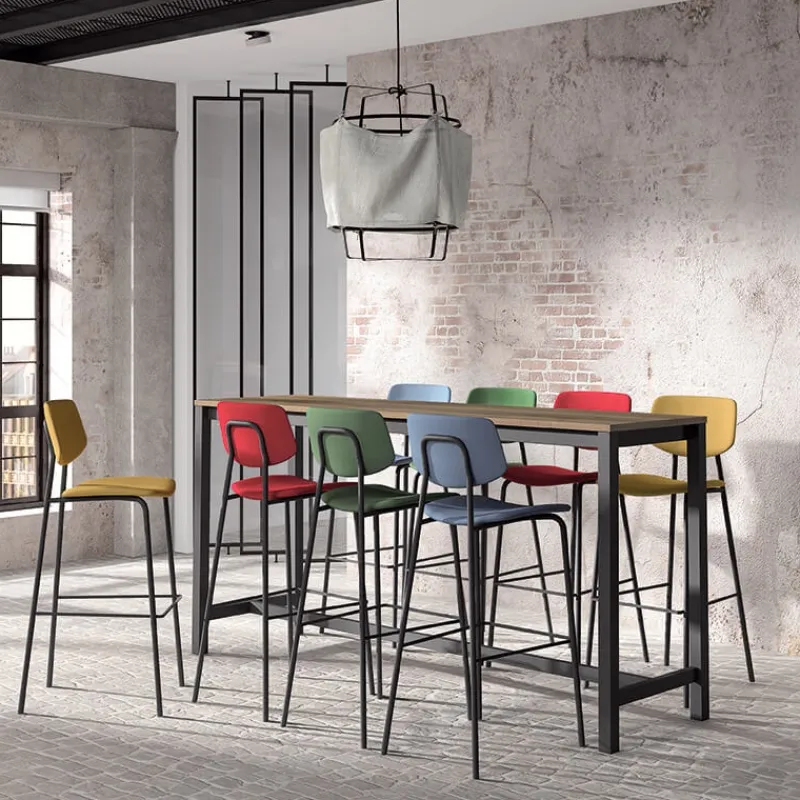 Perfecta Vienna Table haute de cuisine hauteur 110 cm en stratifié et métal> Table De Cuisine|Table Pour Petit Espace