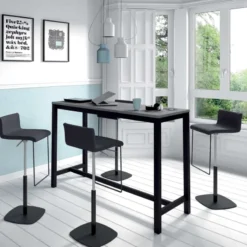 Perfecta Vienna Table haute de cuisine hauteur 110 cm en stratifié et métal> Table De Cuisine|Table Pour Petit Espace