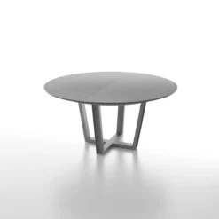 Dexo Viktor Table design extensible ronde en céramique piétement moderne> Table De Salle à Manger