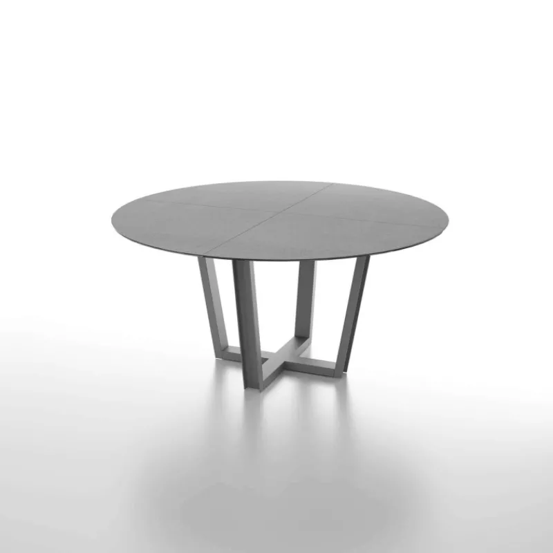 Dexo Viktor Table design ronde en céramique avec pieds géométriques en métal> Table De Salle à Manger