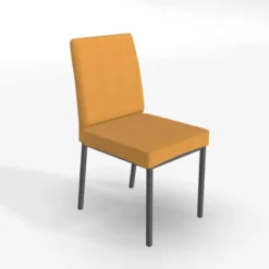 Perfecta Villa Chaise rembourrée en métal et tissu style contemporain> Chaise De Salle à Manger