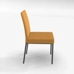 Perfecta Villa Chaise rembourrée en métal et tissu style contemporain> Chaise De Salle à Manger