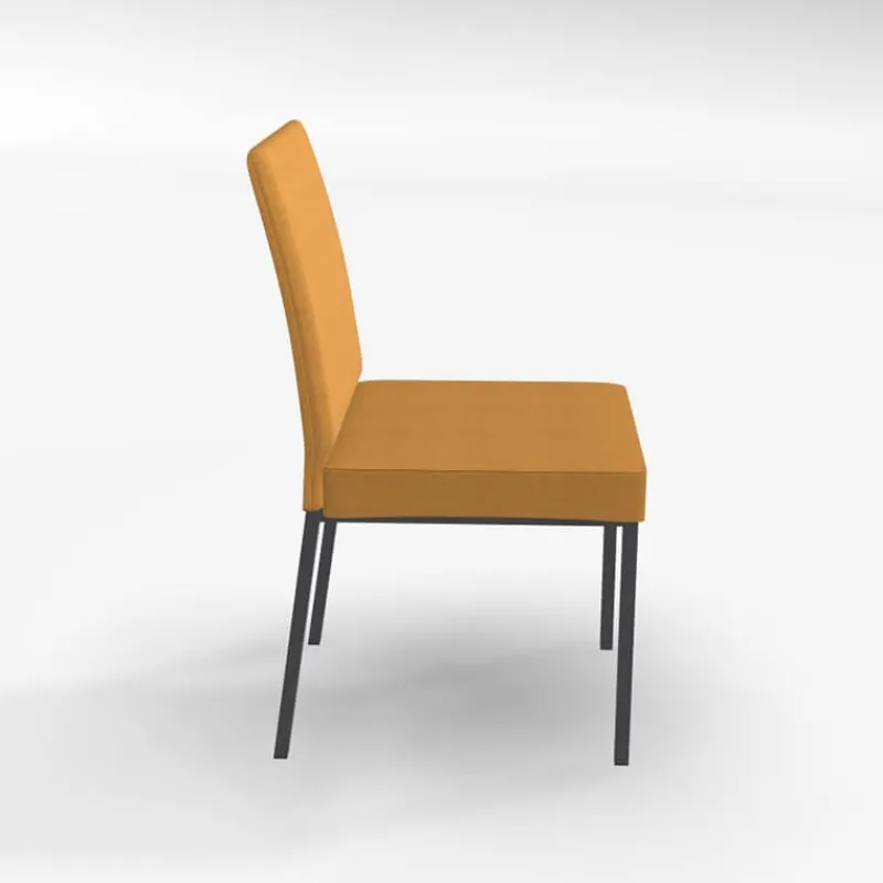 Perfecta Villa Chaise rembourrée en métal et tissu style contemporain> Chaise De Salle à Manger