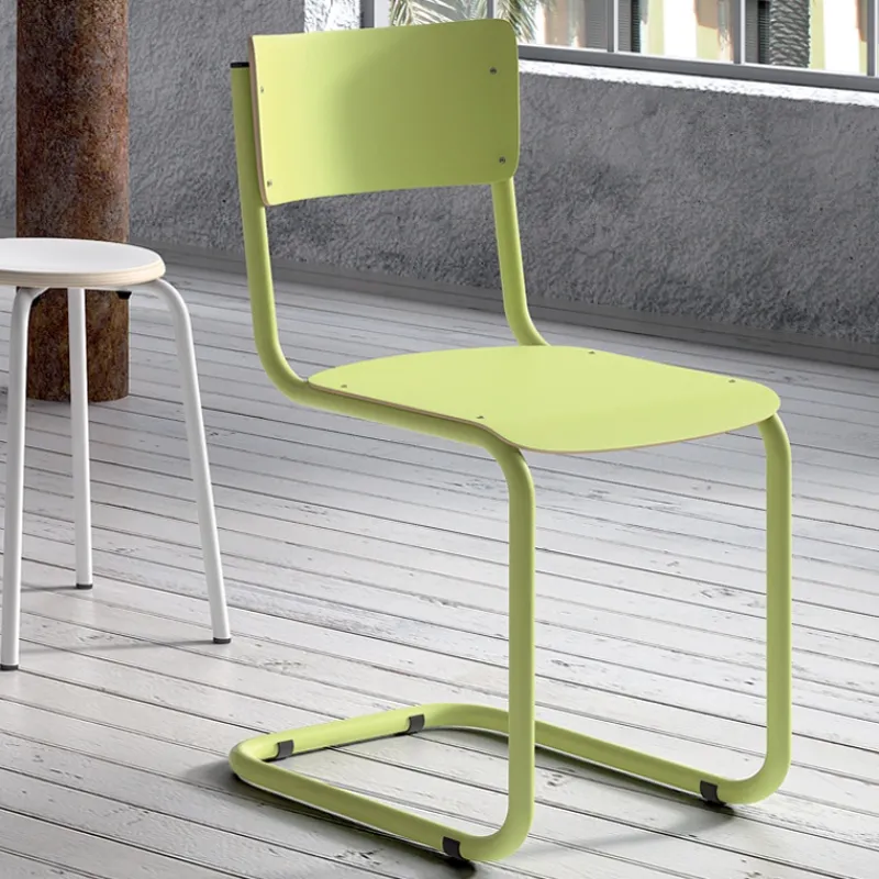 Perfecta Vintage Chaise rétro style écolier avec pieds en luge> Chaise De Cuisine