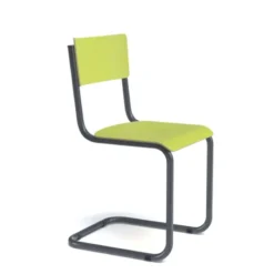 Perfecta Vintage Chaise rétro style écolier avec pieds en luge><noscript><img width=