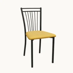 Perfecta Viva Chaise contemporaine en métal et en tissu fabriquée en Belgique><noscript><img width=