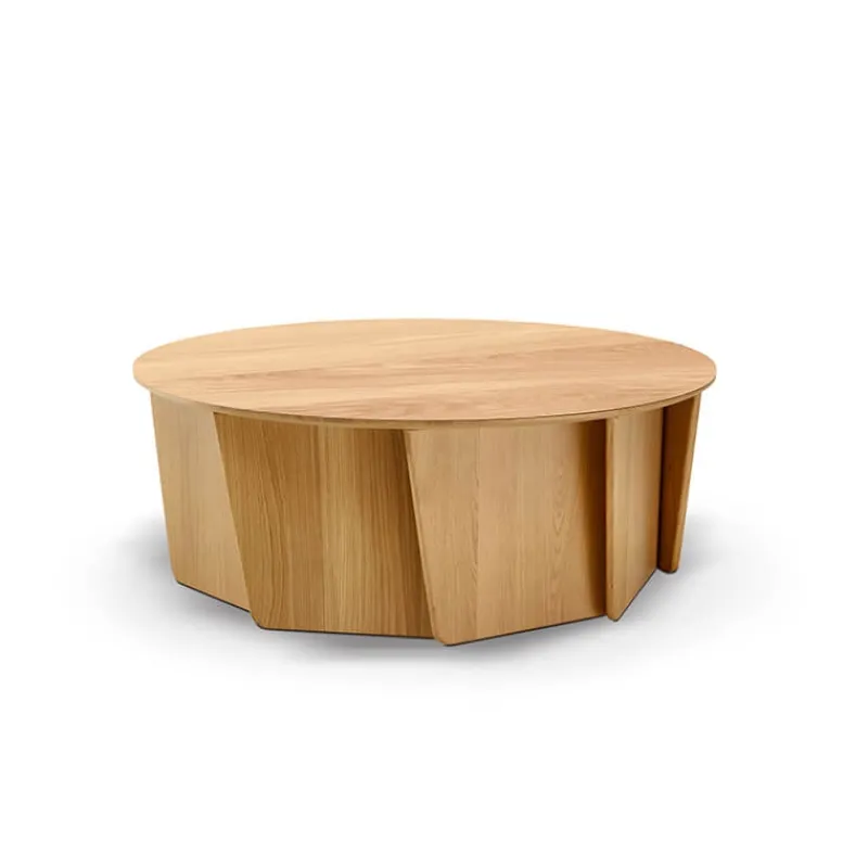 Dasras Volute Table basse design ronde en bois> Table De Salon