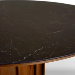 Dasras Volute Table ronde en bois et céramique design><noscript><img width=