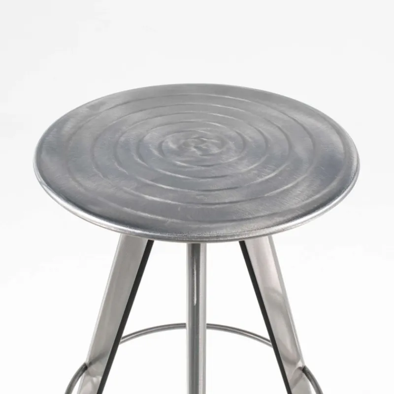 Carrier Vérone ® Tabouret de bar industriel pivotant sans dossier en métal brossé> Tabouret De Bar (assise +/- 80 Cm)