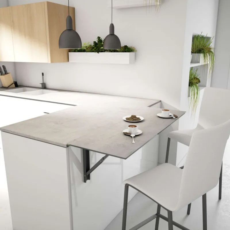 Cancio Vulcano Table murale pliante en céramique> Table De Cuisine|Table Pour Petit Espace