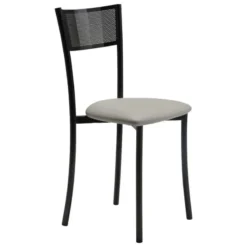 Carrier Wasabi ® Chaise moderne en synthétique et métal dossier ajouré> Chaise De Cuisine