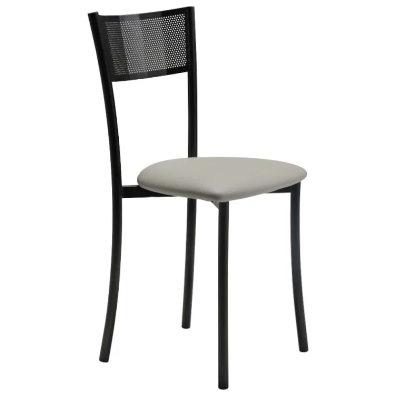 Carrier Wasabi ® Chaise moderne en synthétique et métal dossier ajouré> Chaise De Cuisine