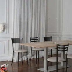 Carrier Wasabi ® Chaise moderne en synthétique et métal dossier ajouré><noscript><img width=